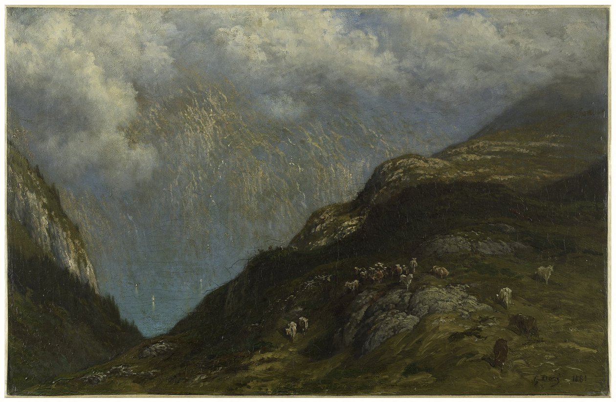 Dağ manzarası by Gustave Dore