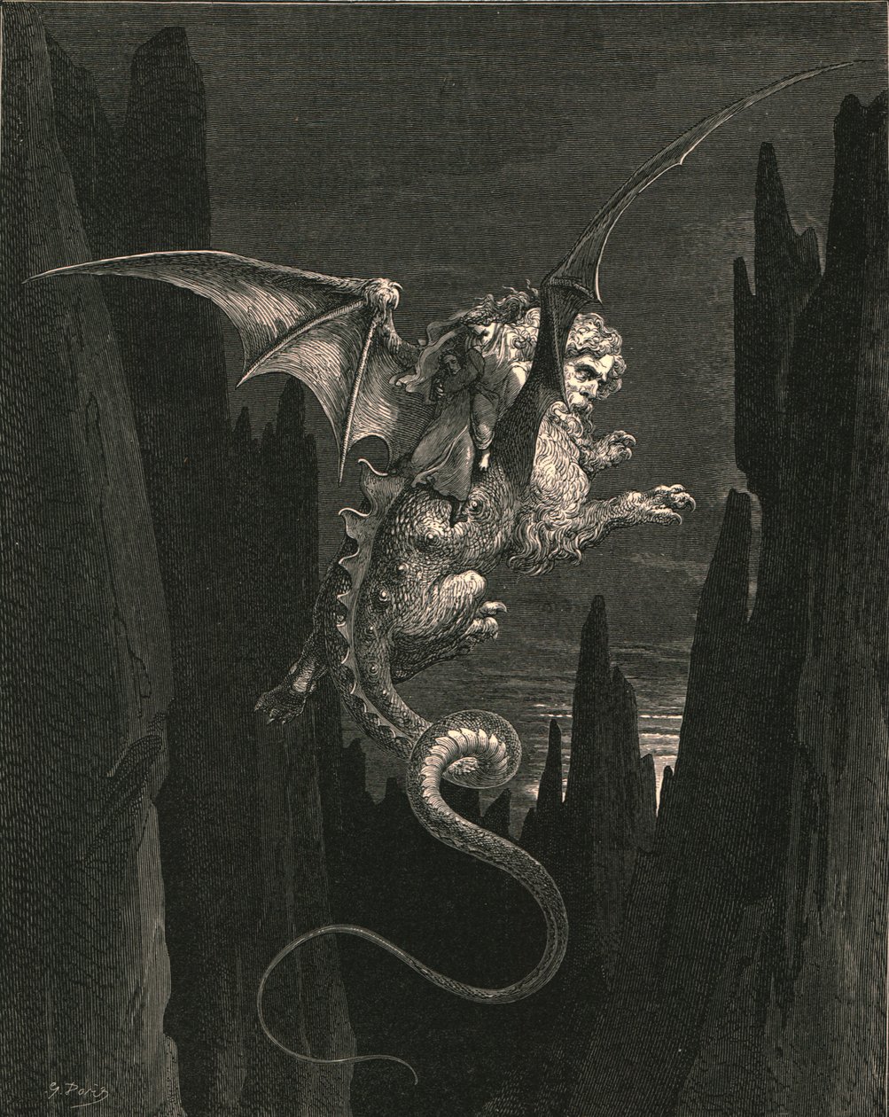Dik bir dalışta tasarladığım yeni terör, c1890. by Gustave Dore