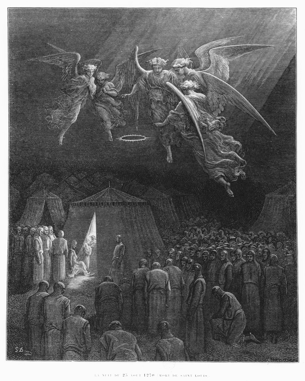Night of 25th August 1270, Death of St. Louis (1214-70), illustration from 
