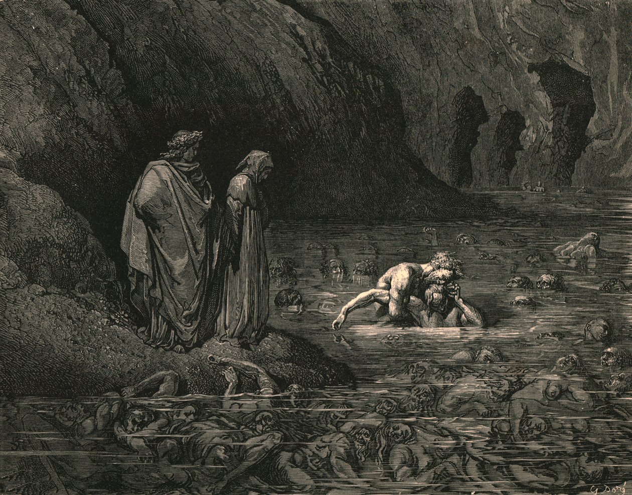 Menalippus tapınaklarında daha fazla öfkelenmedi Tydeus kemirdi, c1890. by Gustave Dore