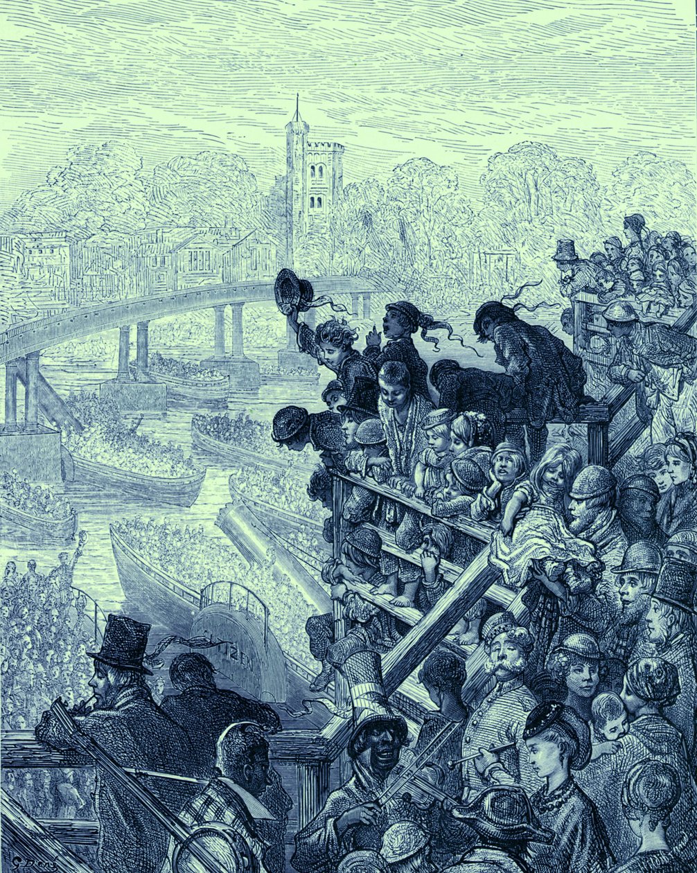Oxford ve Cambridge tekne by Gustave Dore