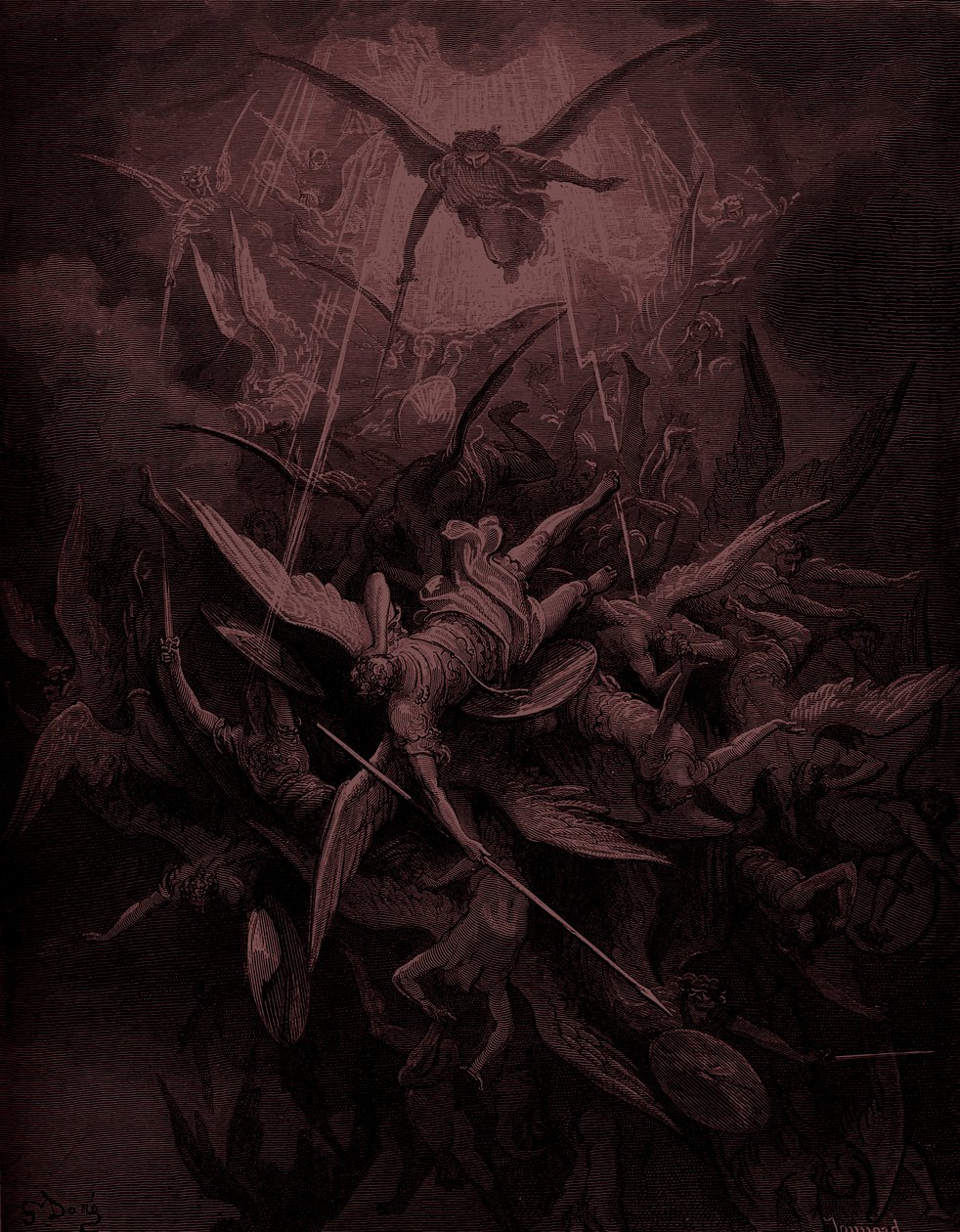 Kayıp Cennet: Asi meleklerin düşüşü, sanatçı Doré by Gustave Dore