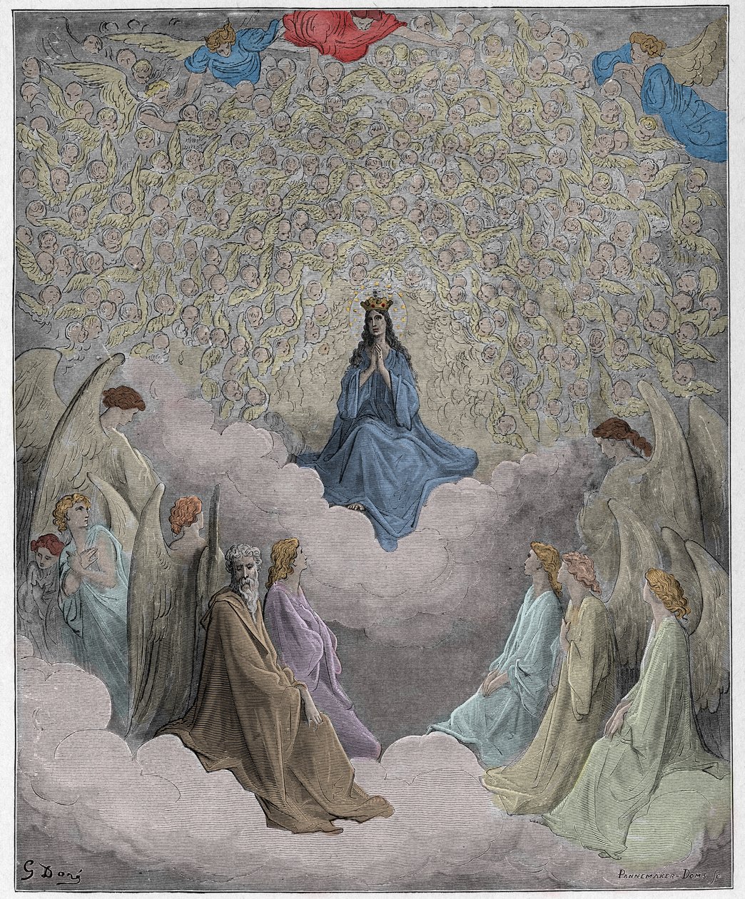 Paradiso, Canto 31: Cennetin Kraliçesi - Dante Alighieri by Gustave Dore