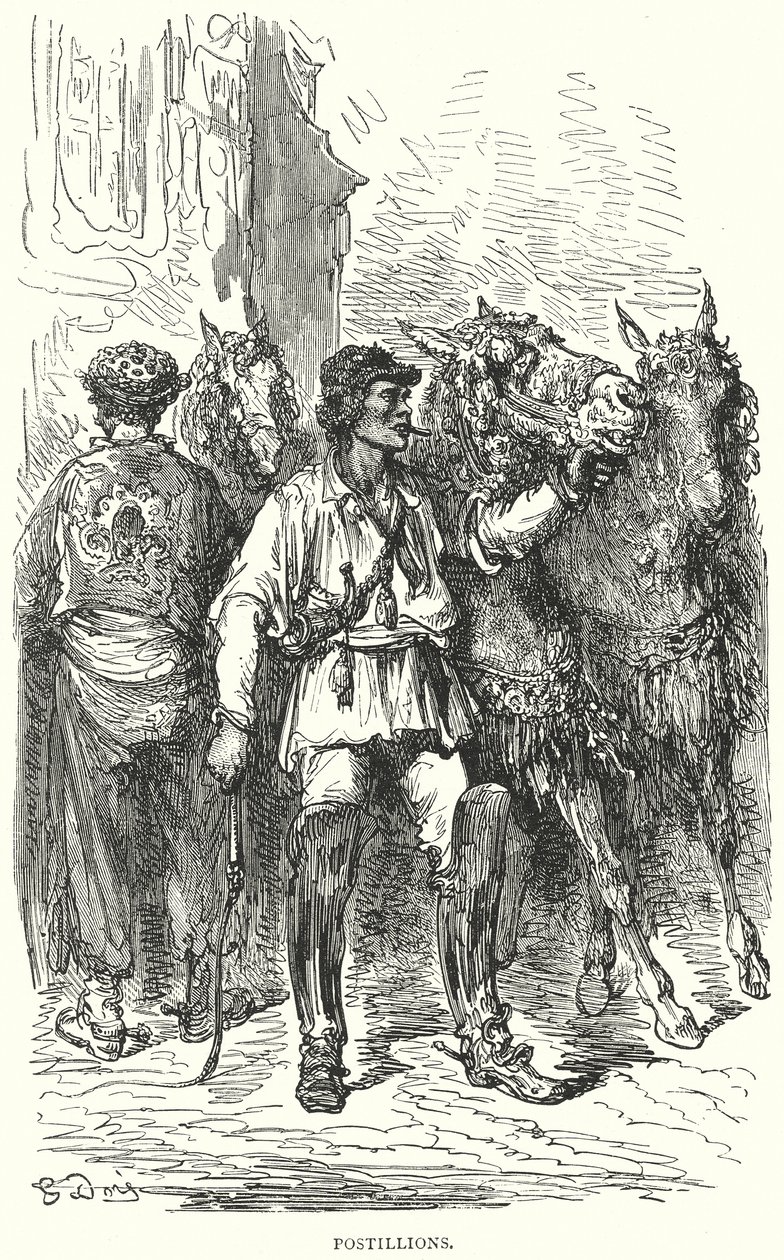 Postillionlar (gravür) by Gustave Dore