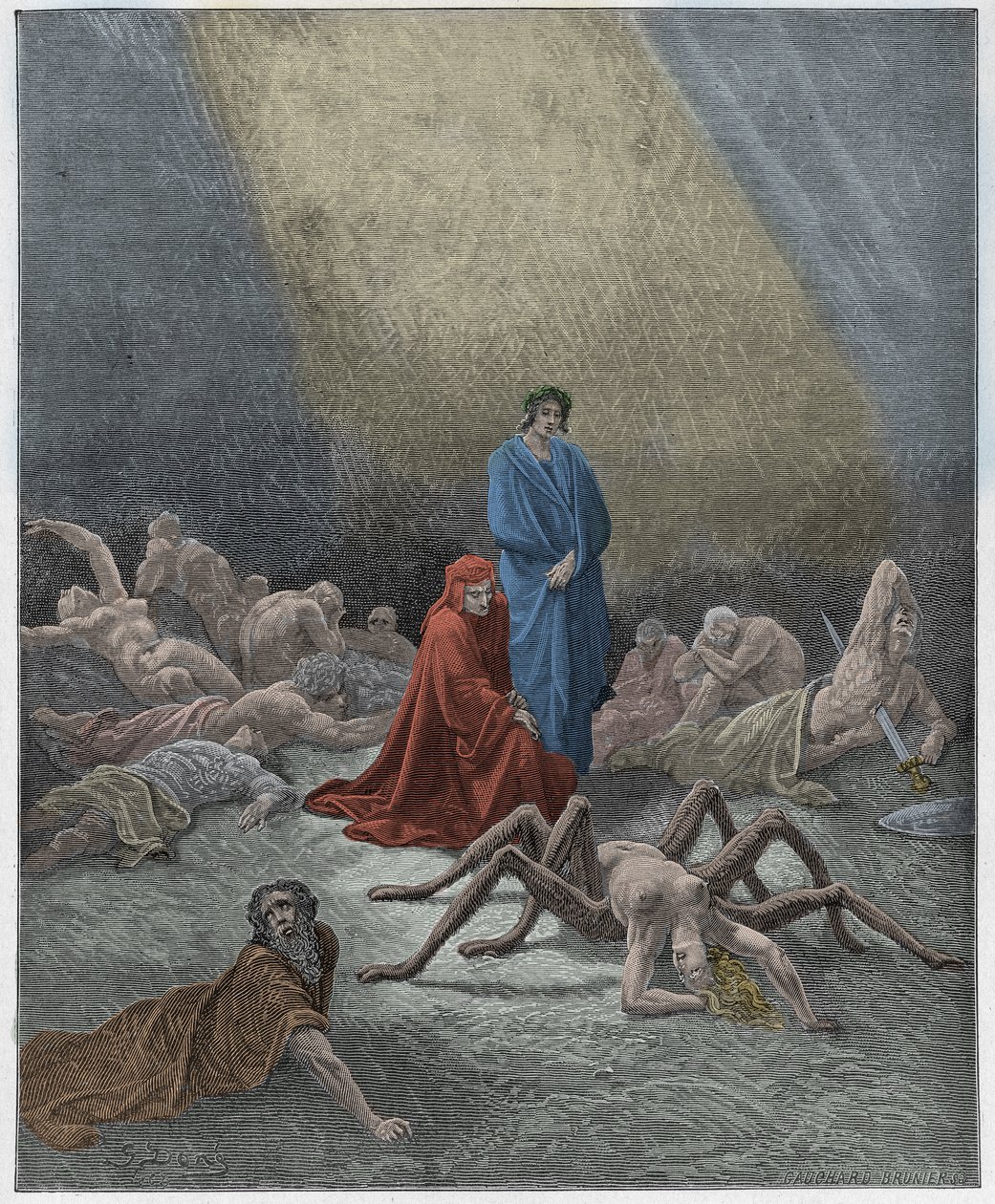 Purgatorio, Kanto 12: Dante, Arachne