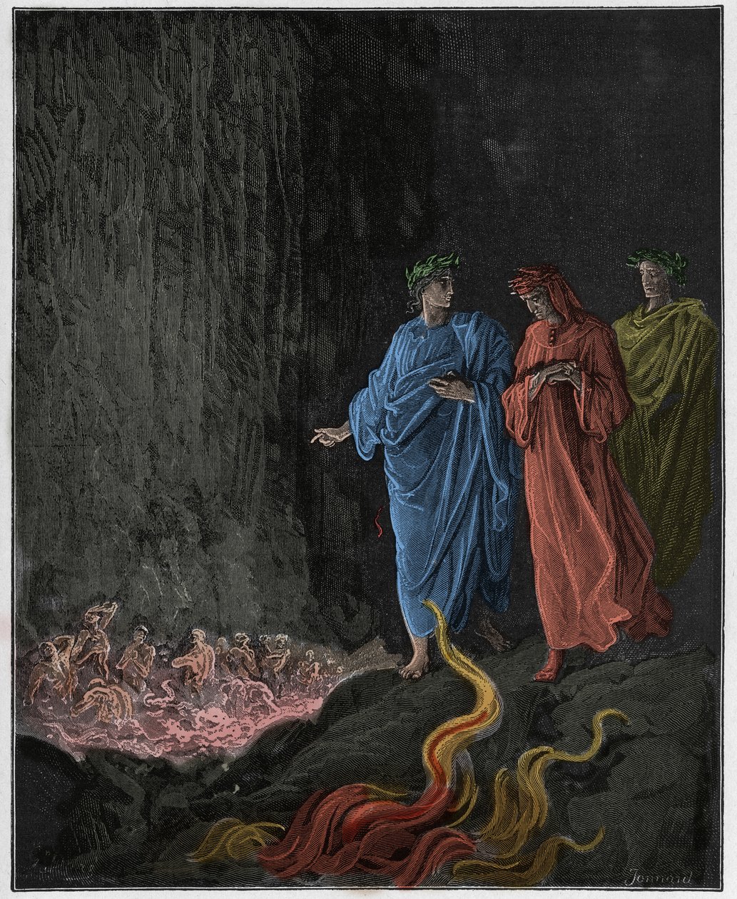 Purgatorio, Canto 25 : Yedinci dairedeki şairler, Dante Alighieri