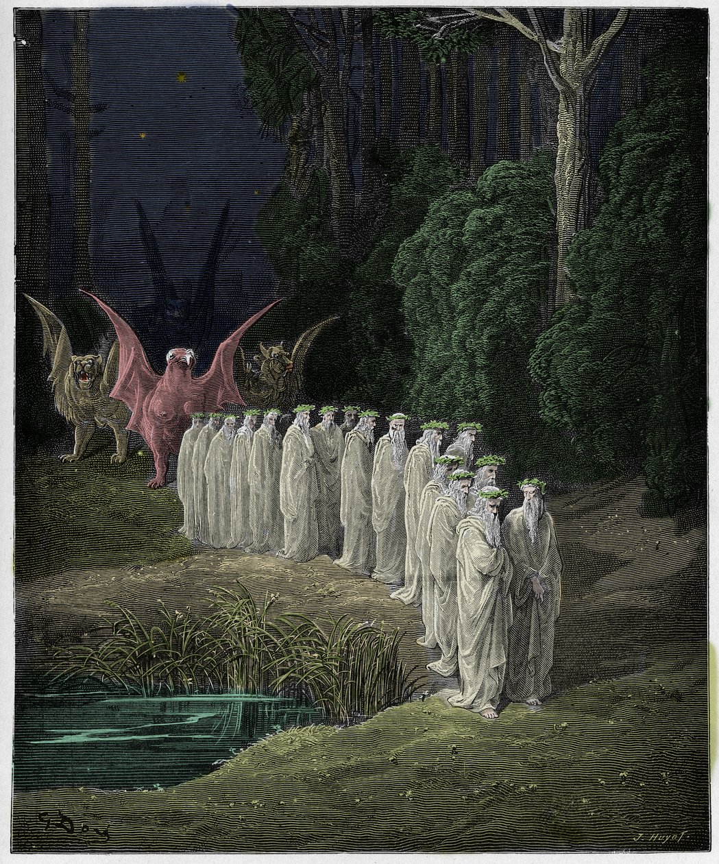 Purgatorio, Canto 29: Apokaliptik tören alayındaki 24 yaşlı, Dante Alighieri