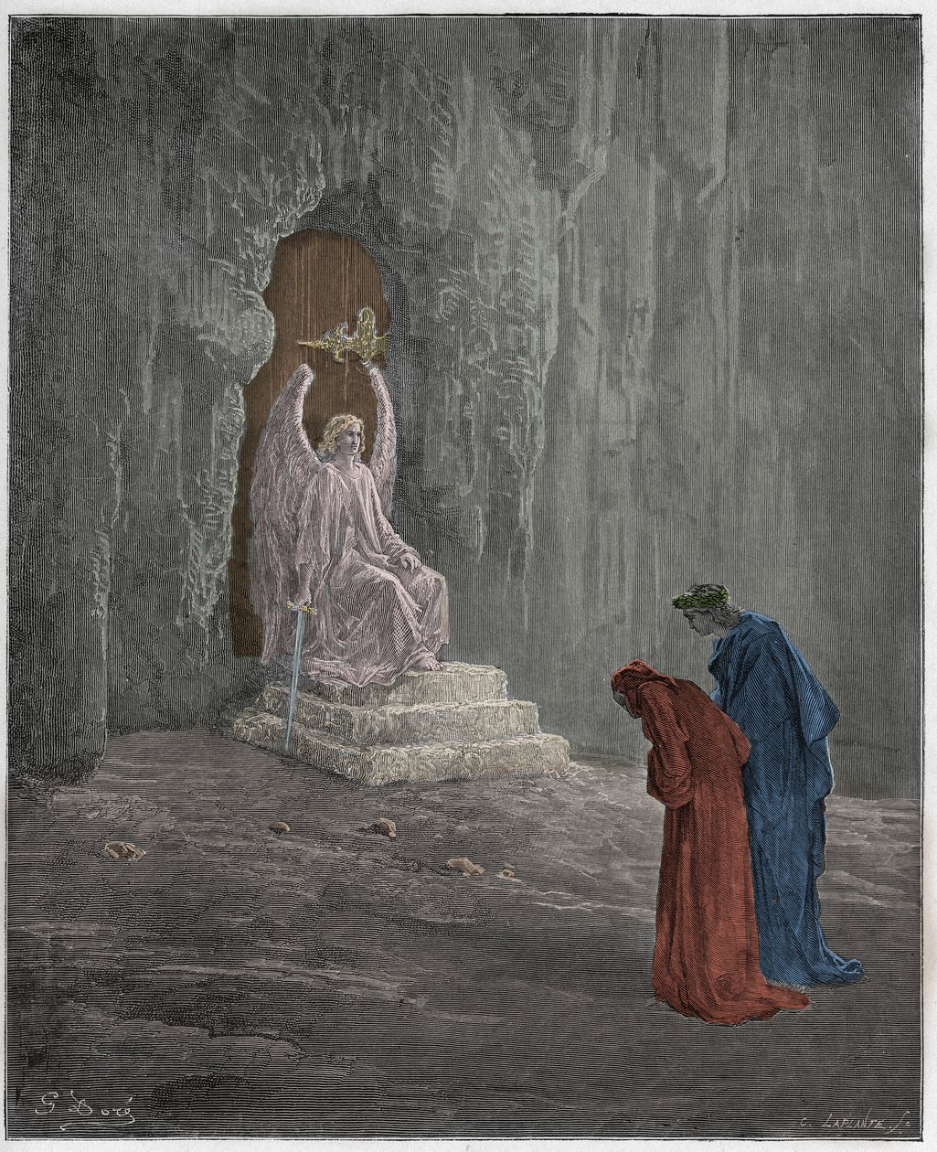 Purgatorio, Canto 9 : Dante ve Virgil Araf