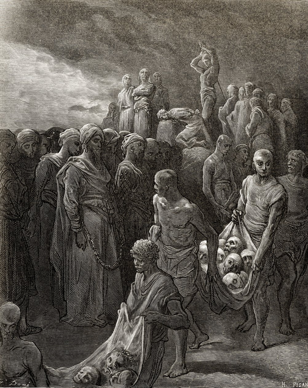 Richard I (1157-99) Aslan Yürekli esirleri misilleme olarak katlediyor, J-F