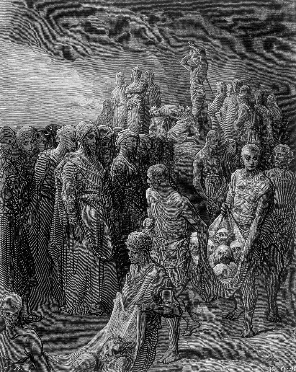Richard, misilleme yaparak tutsakları idam ettirdi - Gustave Doré tarafından gravür by Gustave Dore