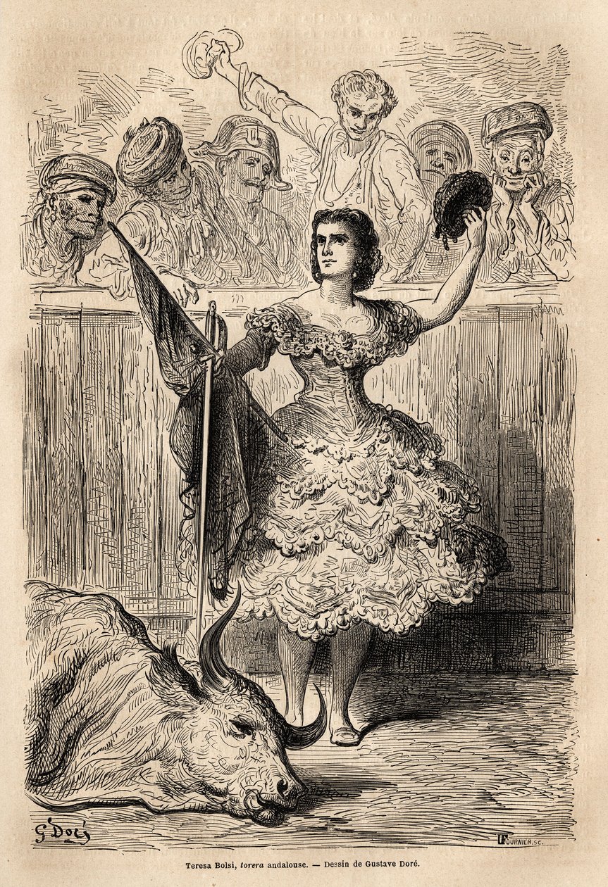 Boğa güreşi sahnesi: Teresa Bolsi
