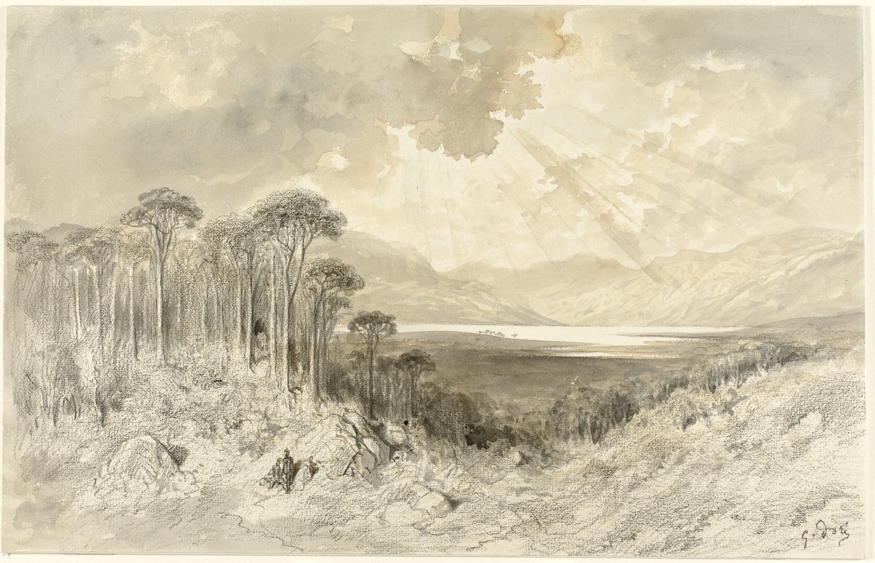 İskoç manzarası, 1873 by Gustave Dore
