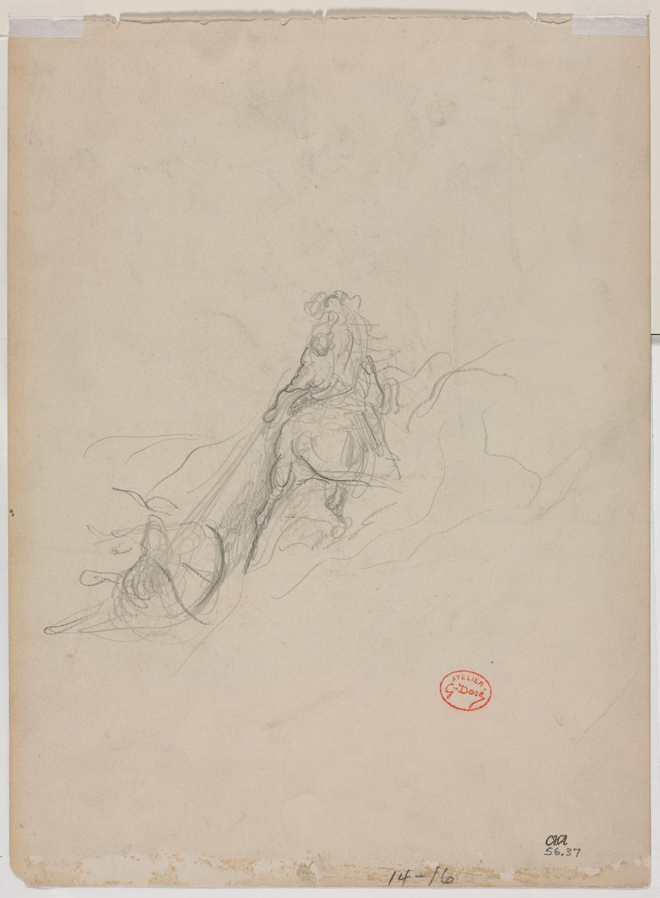 Avlanma Sahnesi Kroki (ters) by Gustave Dore