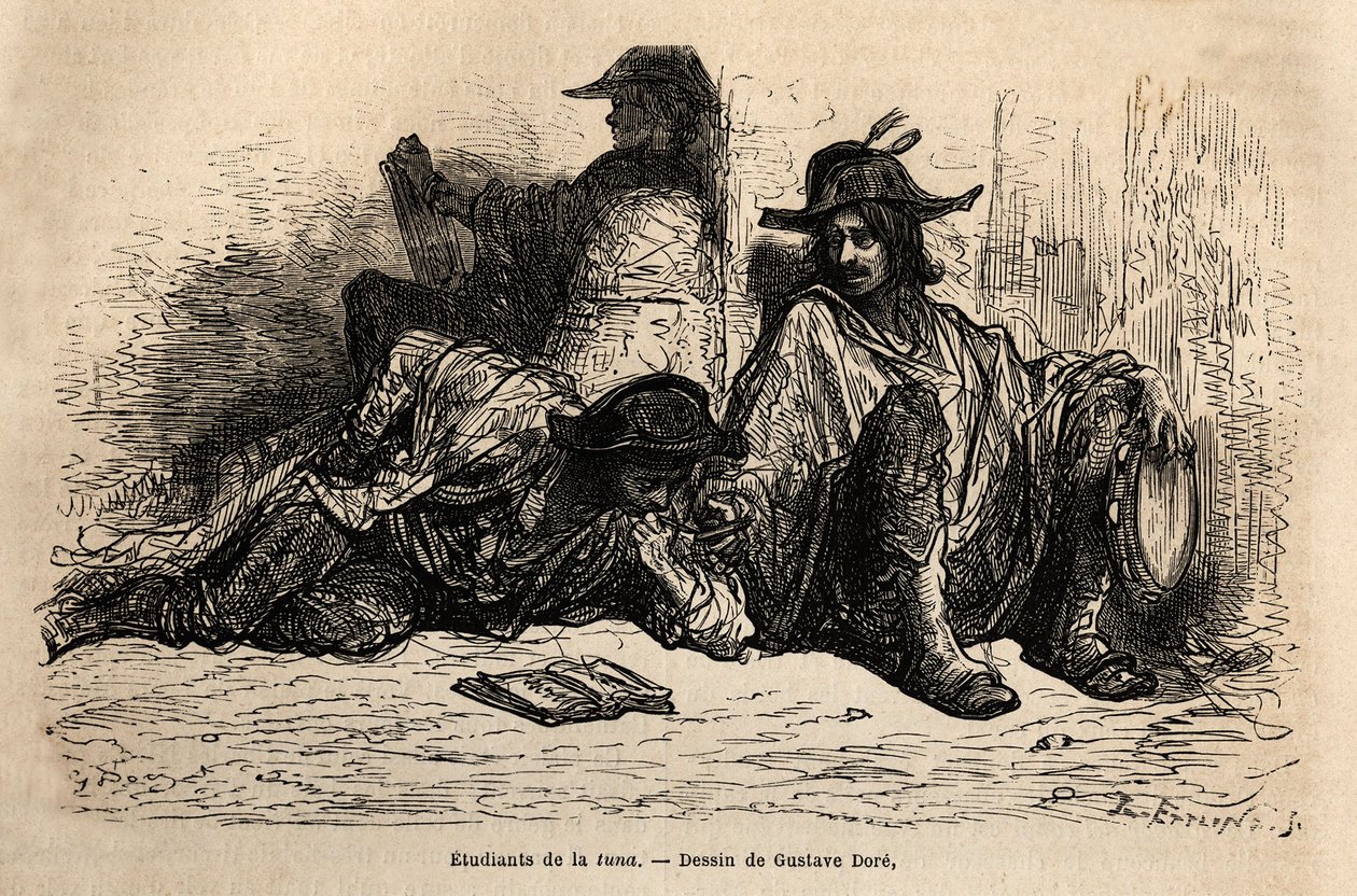 Alcala de Henares Üniversitesi semtindeki orkinos (veya tunant) öğrencileri, aylak, özgür ve başıboş bir hayatı benimsemiş bu öğrencilerin özelliği, Gustave Dore