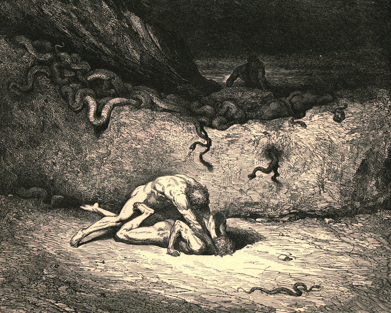 Bu hava ruhu Schicchi, rastgele yaramazlıkların havasında, hala kinini koruyor, c1890. by Gustave Dore