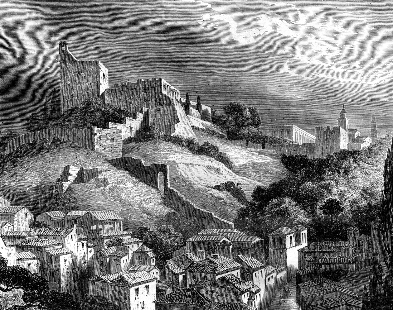 Alhambra, Granada, Güney İspanya, 19. yüzyıl by Gustave Dore