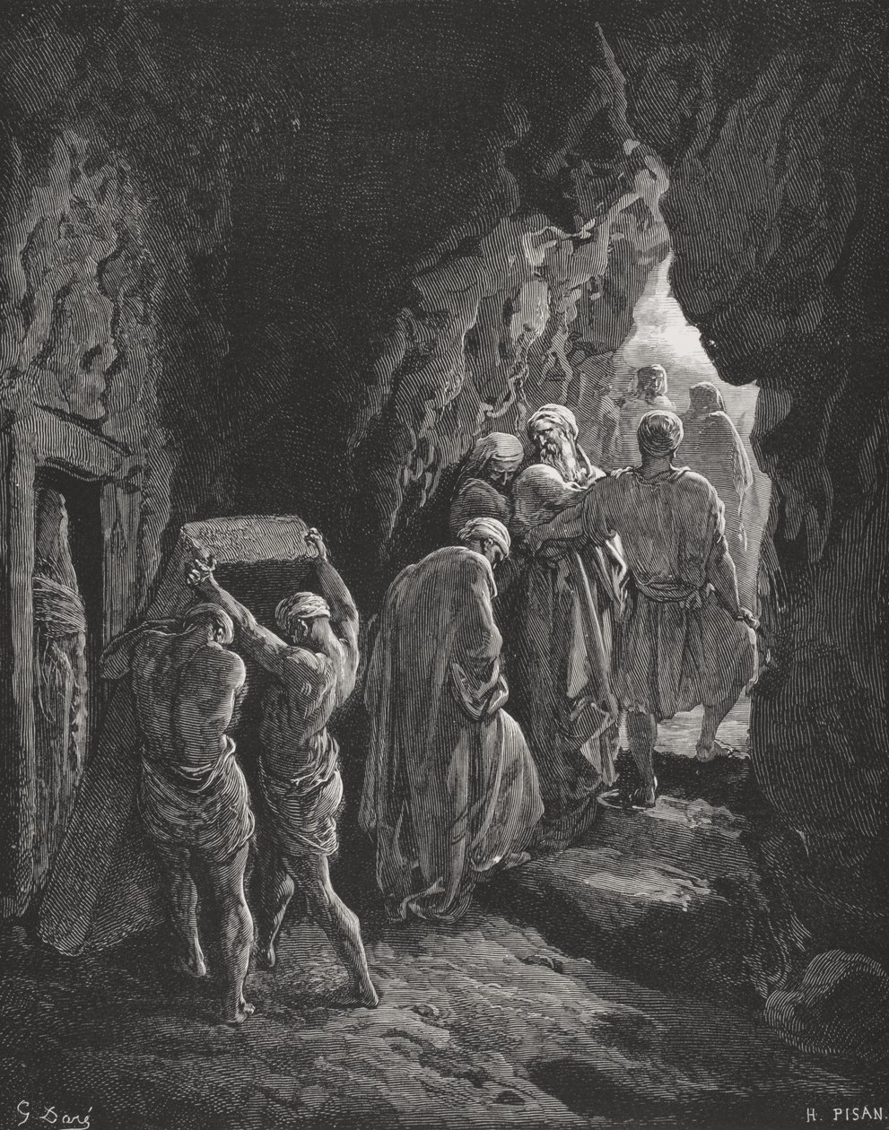 The Burial of Sarah, illustration from Dore