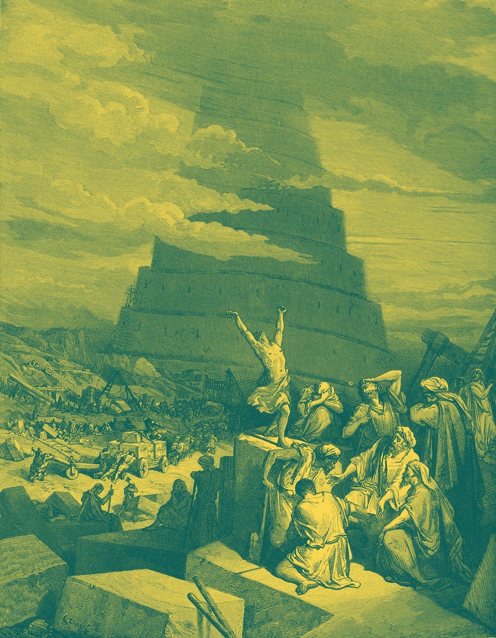 Dillerin Kargaşası (Babil Kulesi) - İncil by Gustave Dore