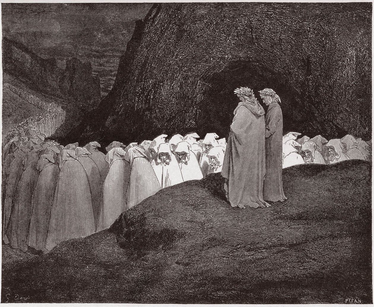 İlahi Komedya (La Divina Commedia, La Divine Comedie), Cehennem, Canto 23: İkiyüzlüler Dante