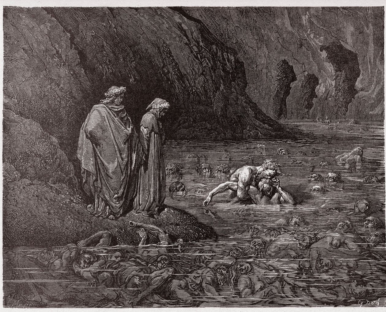 İlahi Komedya (La Divina Commedia, La Divine Comedie), Cehennem, Canto 32: Ugolino, Başpiskopos Ruggieri
