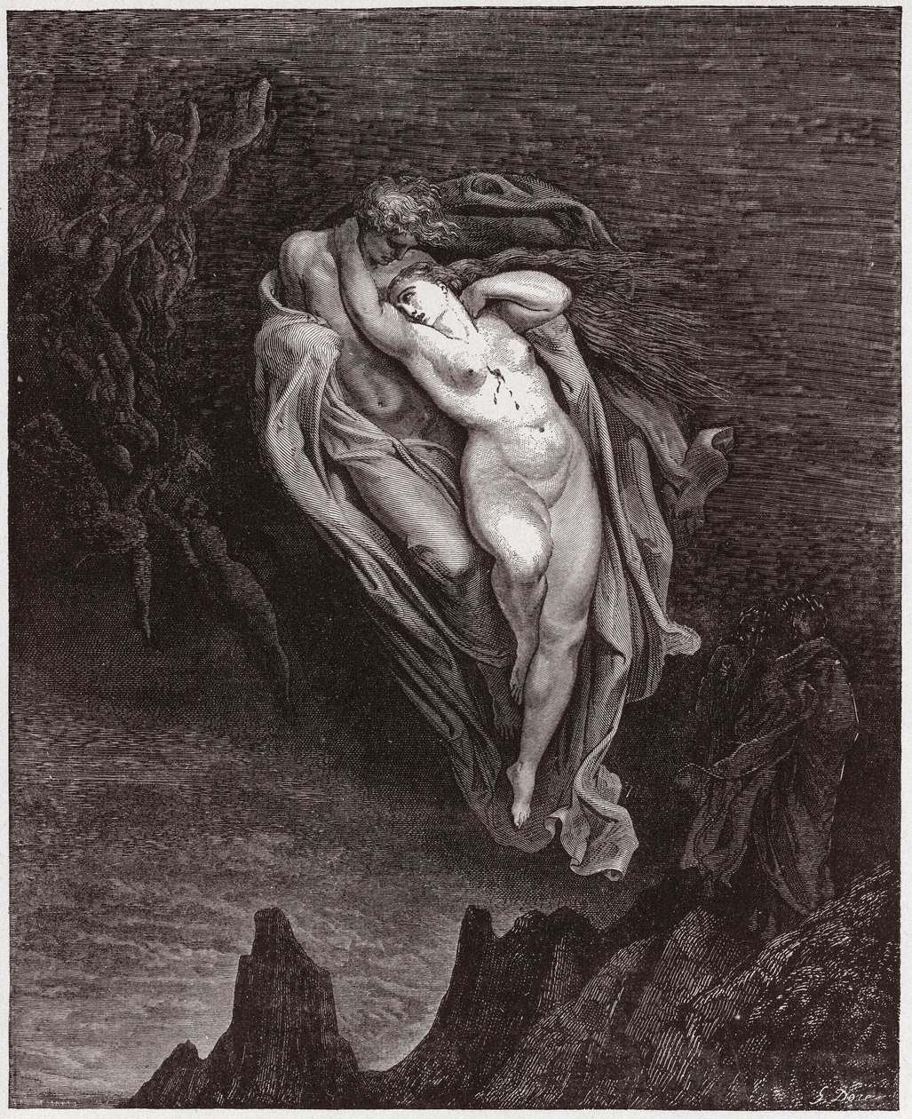 İlahi Komedya (La Divina Commedia, La Divine Comedie), Cehennem, Canto 5: Paolo ve Francesca