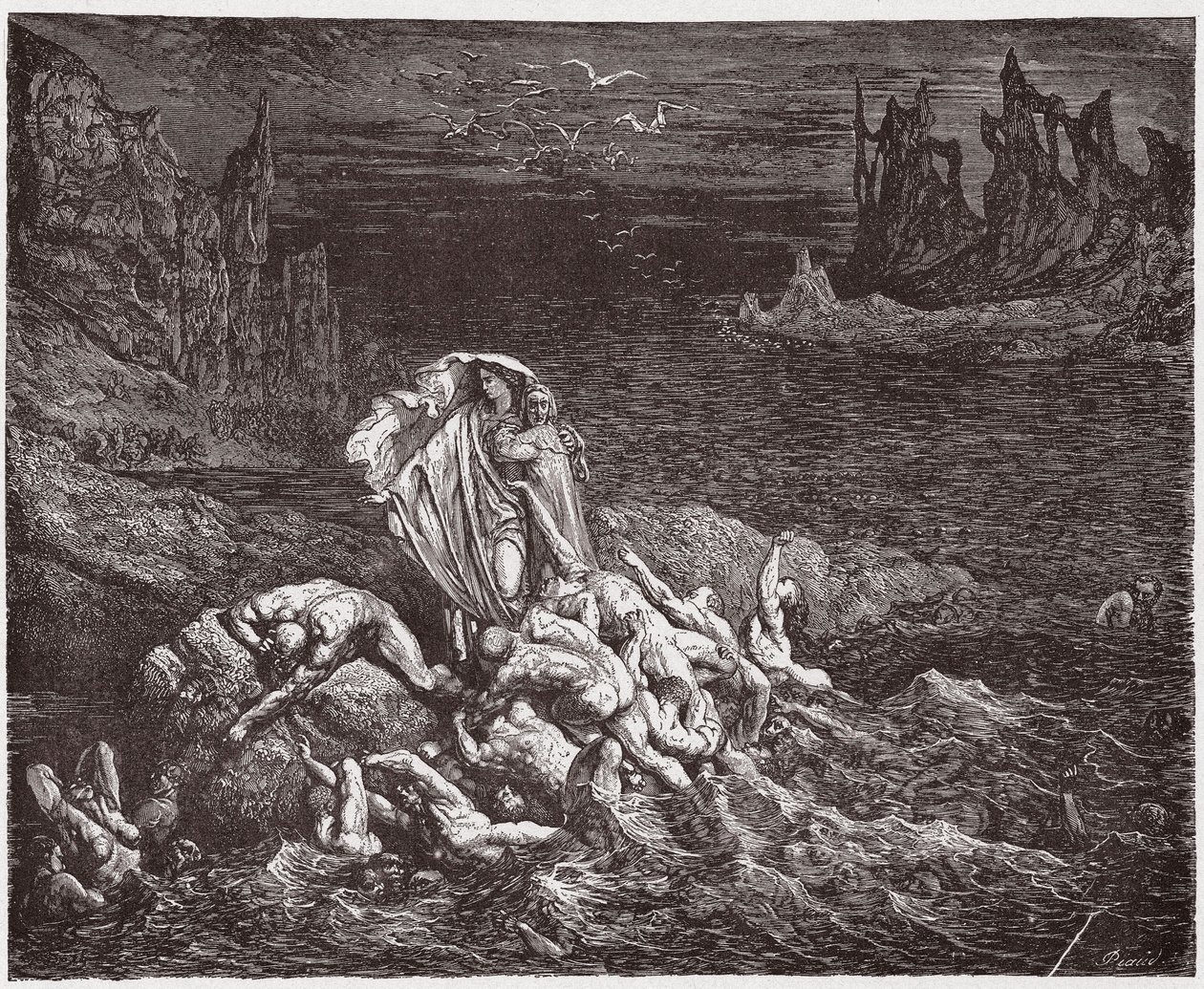 İlahi Komedya (La Divina Commedia, La Divine Comedie), Cehennem, Canto 7: Virgil, Dante