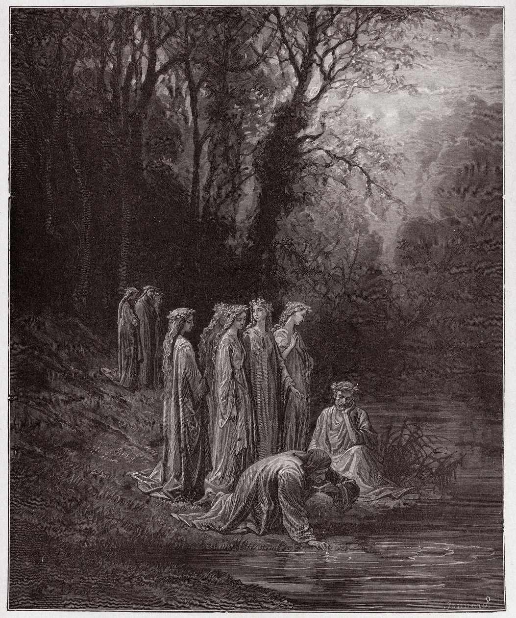 İlahi Komedya (La Divina Commedia, La Divine Comedie), Purgatorio, Canto 33: Eunoe Nehri