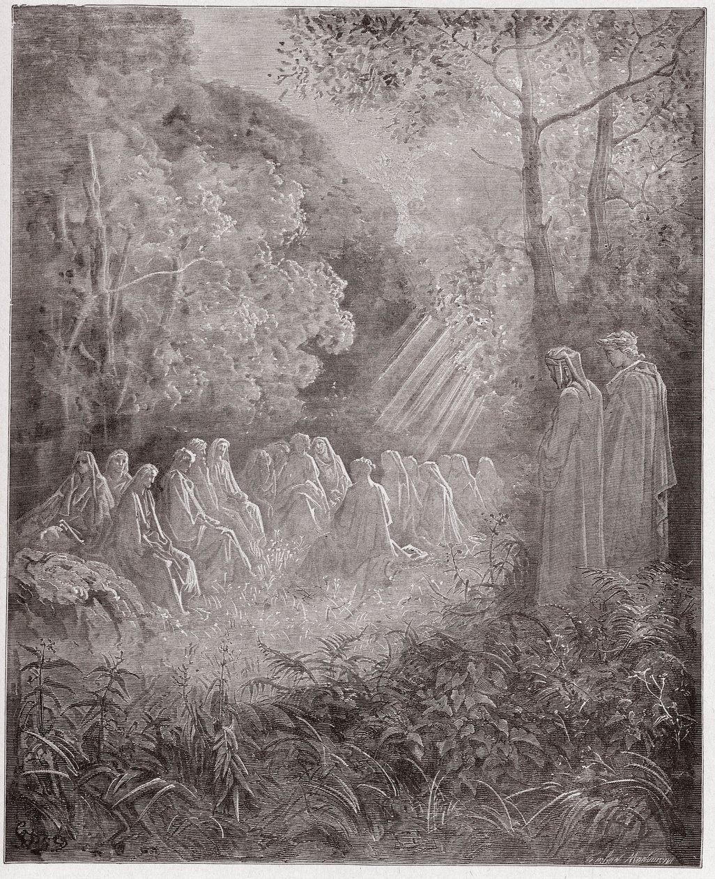 İlahi Komedya (La Divina Commedia, La Divine Comedie), Araf, Canto 7: Dell