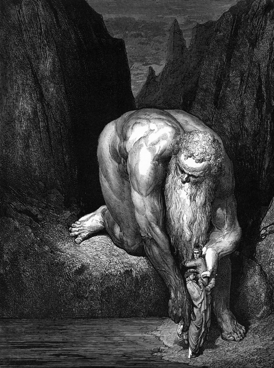 İlahi Komedya, Dante: Dev Antaeus. by Gustave Dore
