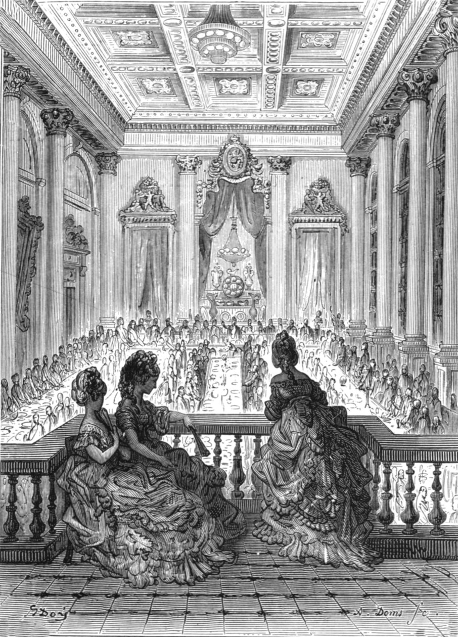 Akşam Yemeğinde Kuyumcular, 1872. by Gustave Dore