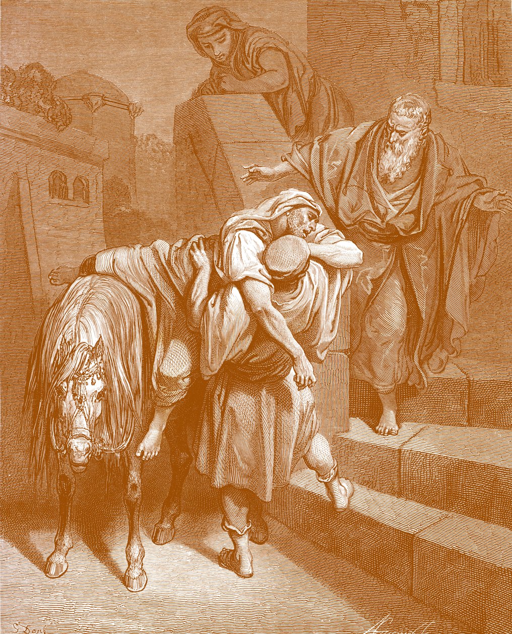 Handaki İyi Samiriyeli, Doré tarafından. - Kutsal Kitap by Gustave Dore