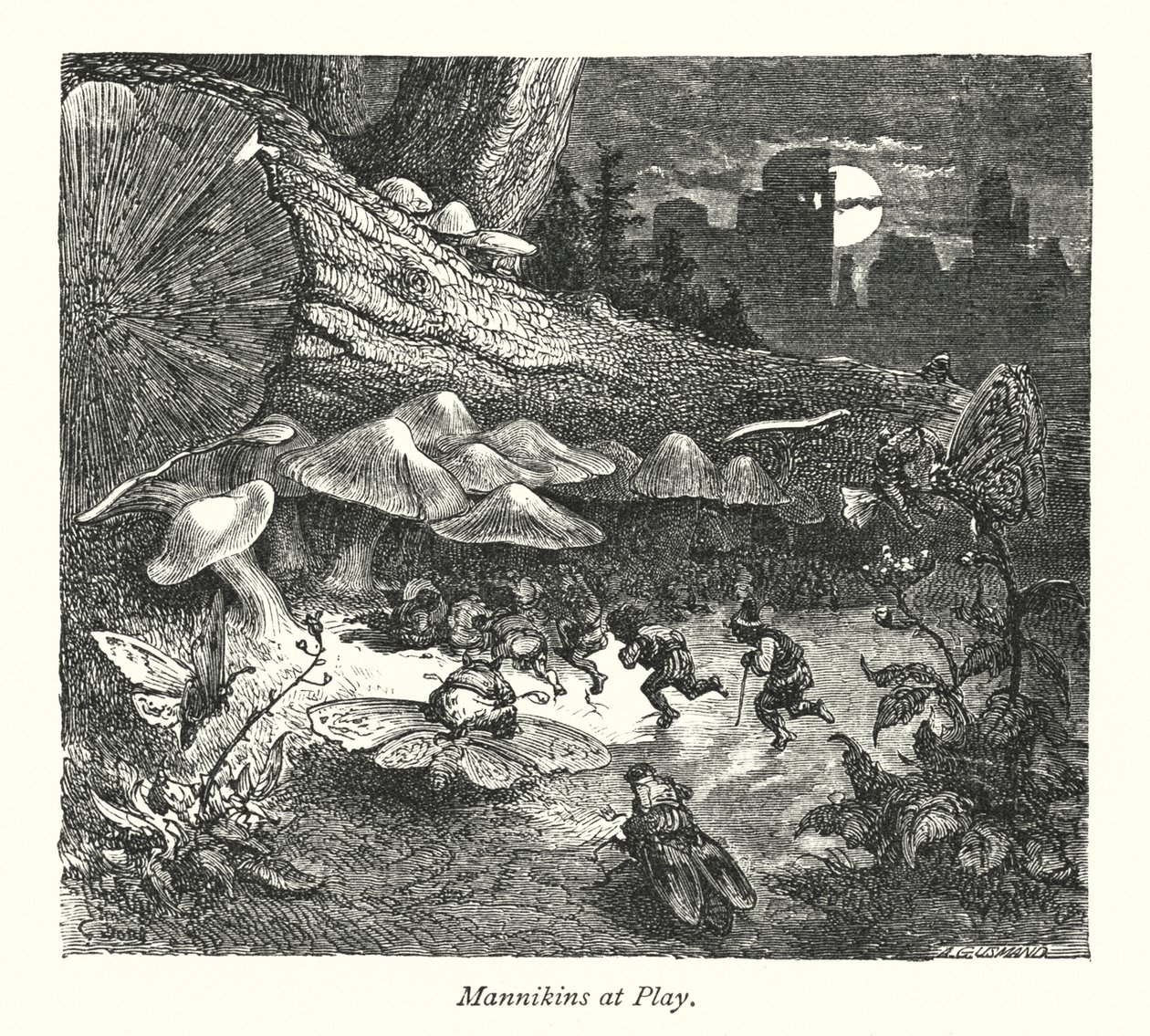 Mannikinlerin Kalesi (gravür) by Gustave Dore