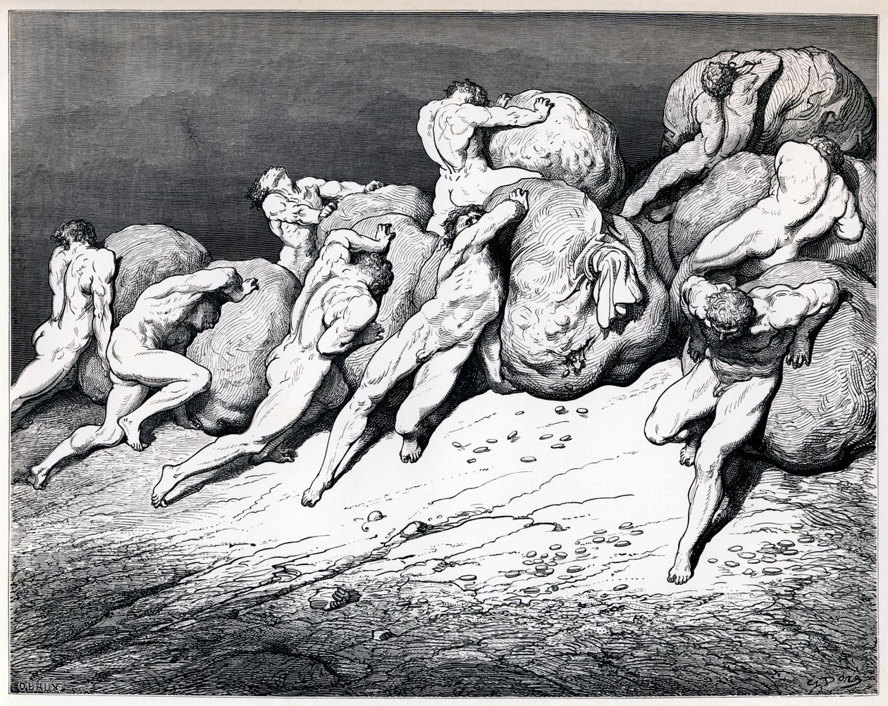 İstifçiler ve israfçılar, 1857. by Gustave Dore