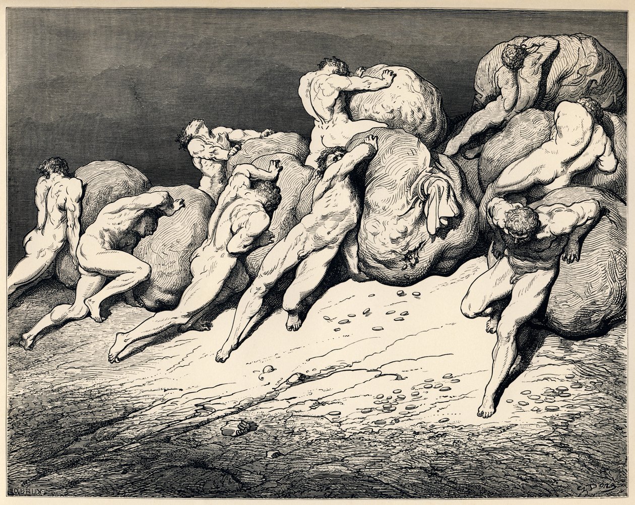 İstifçiler ve israfçılar. Dante Alighieri