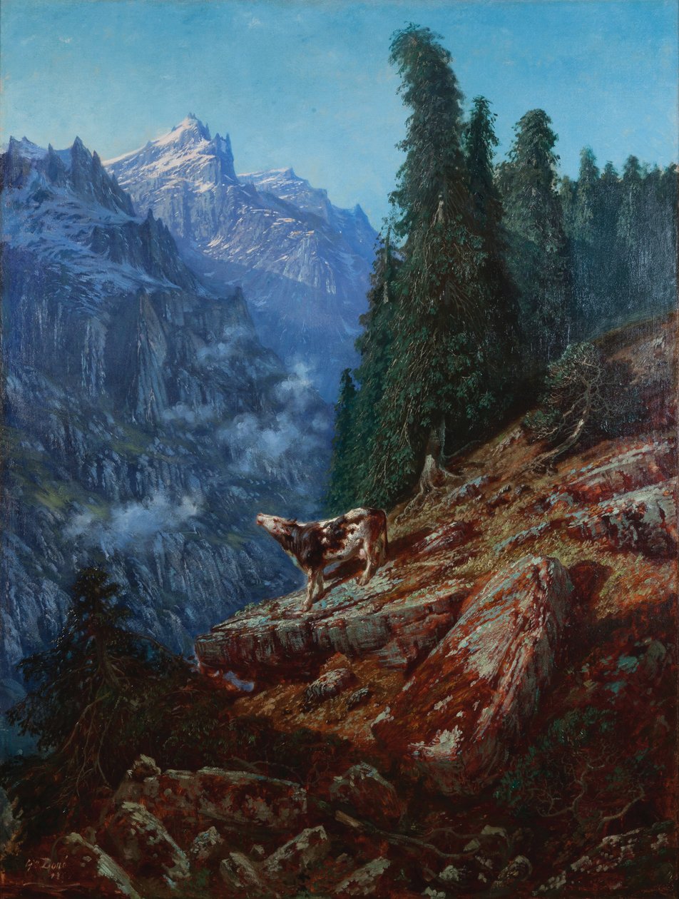Kayıp inek 1852 (tuval üzerine yağlıboya) by Gustave Dore