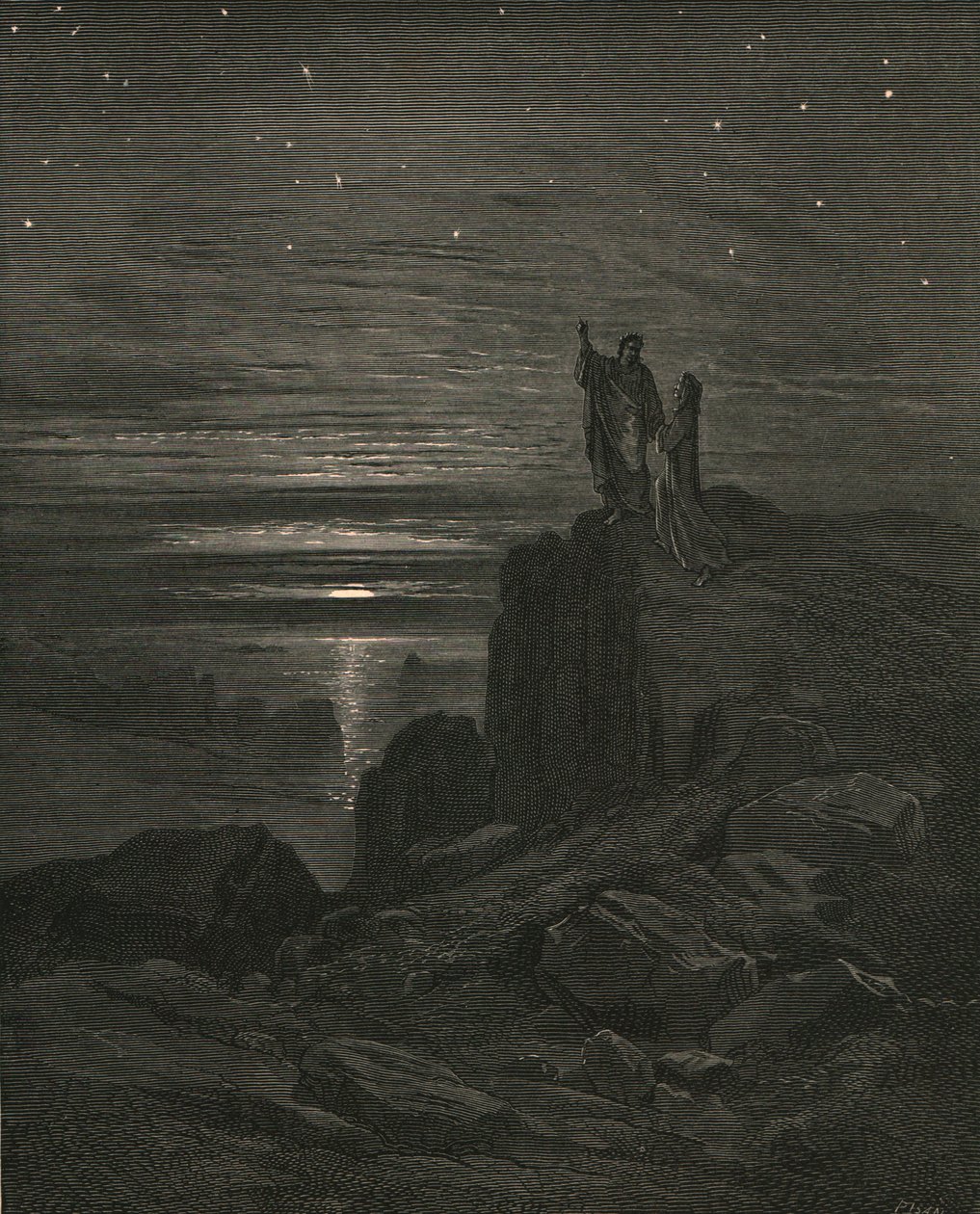 Oradan yeniden yıldızlara baktık, c1890. by Gustave Dore