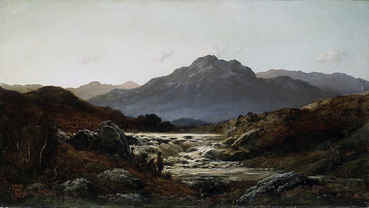 Yaylalarda Torrent (tuval üzerine yağlı boya) by Gustave Dore