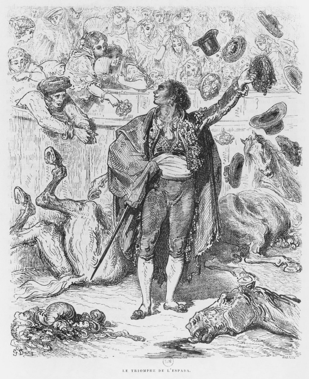 Boetzel tarafından kazınmış bir matadorun zaferi by Gustave Dore