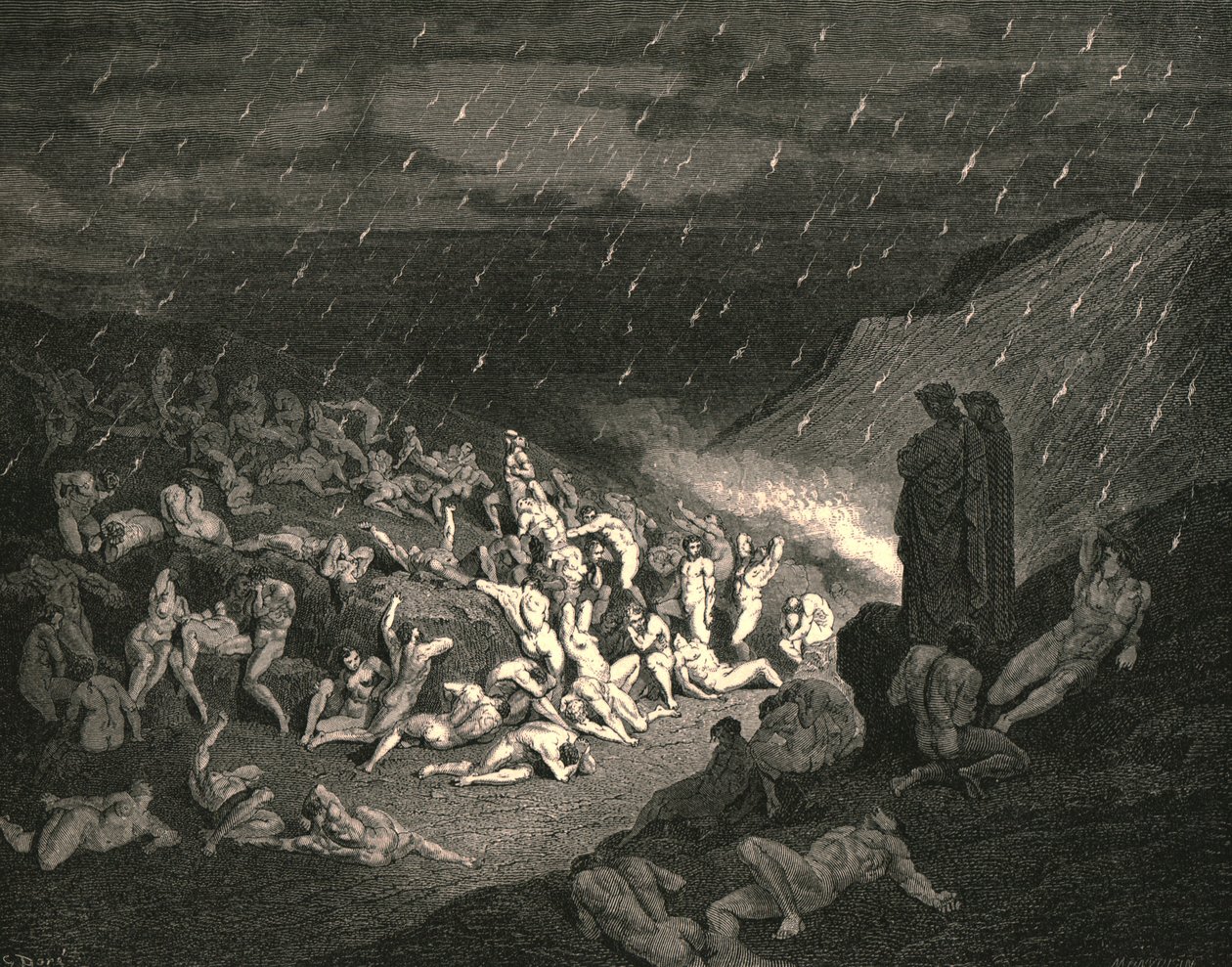 Bitmek bilmeyen sefil ellerin oyunuydu, c1890. by Gustave Dore