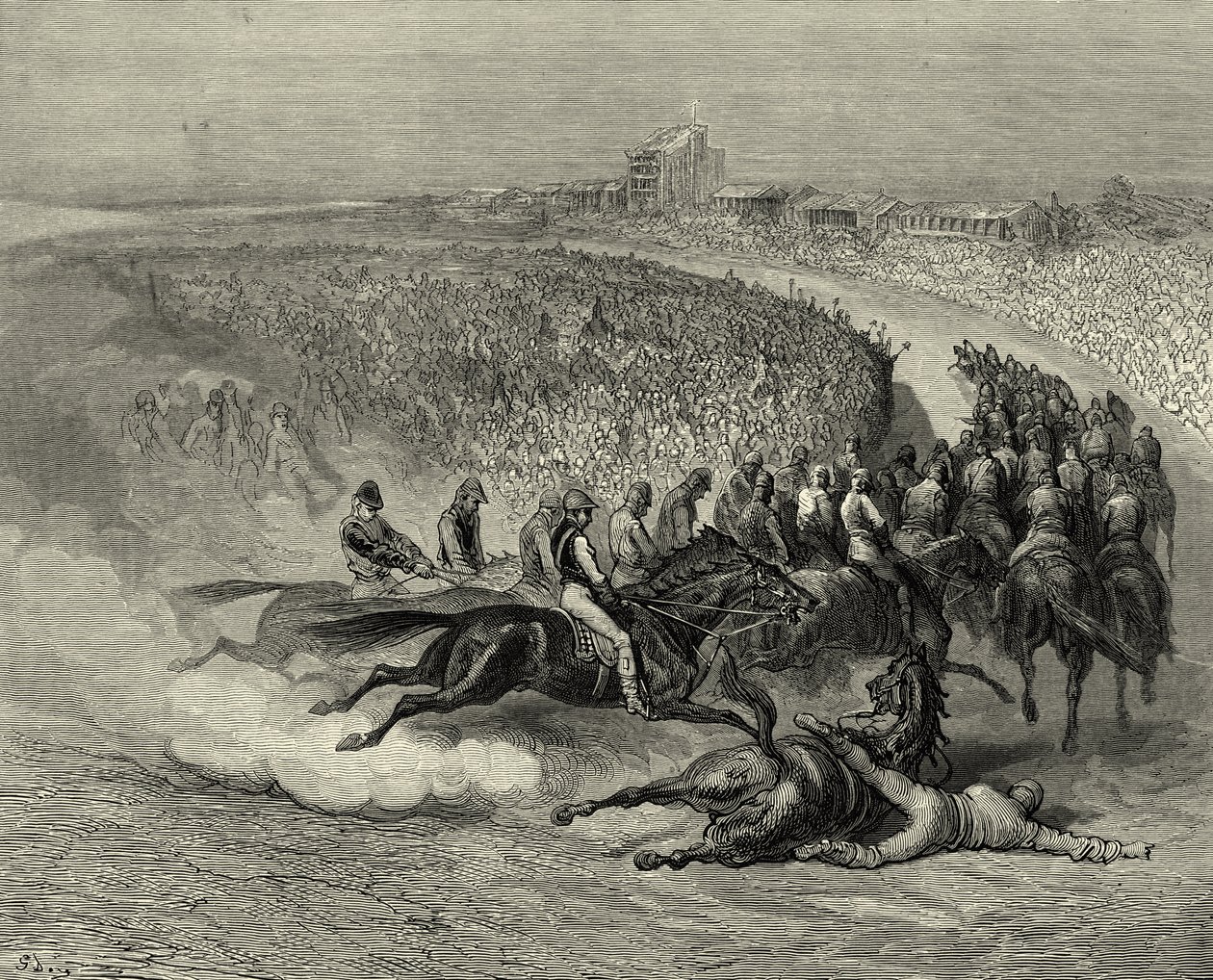 Tattenham köşesinde Victoria Derby by Gustave Dore