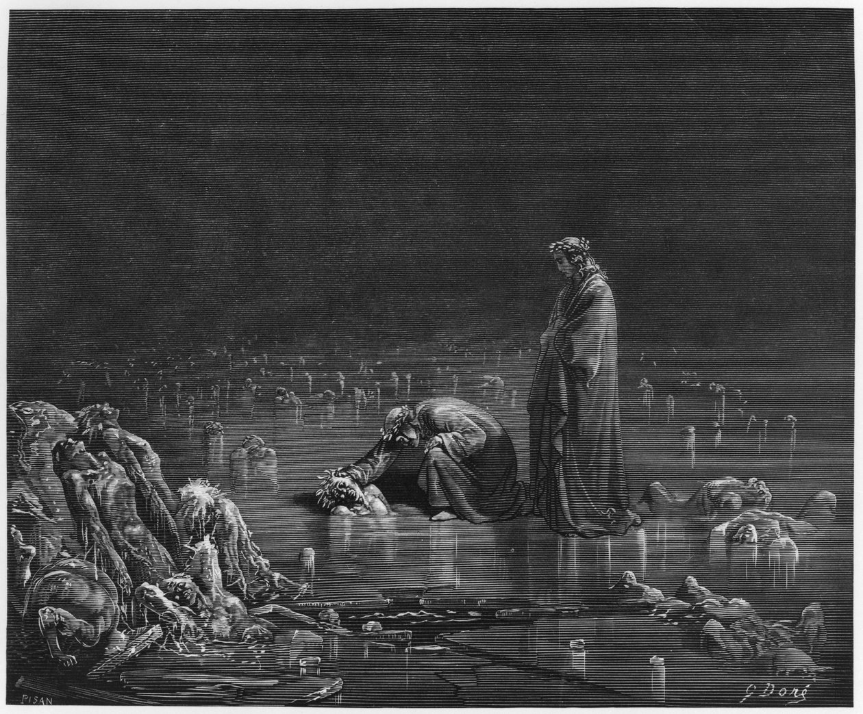 Virgil (MÖ 70-19) ve Dante, Dante Alighieri (1265-1321) tarafından 