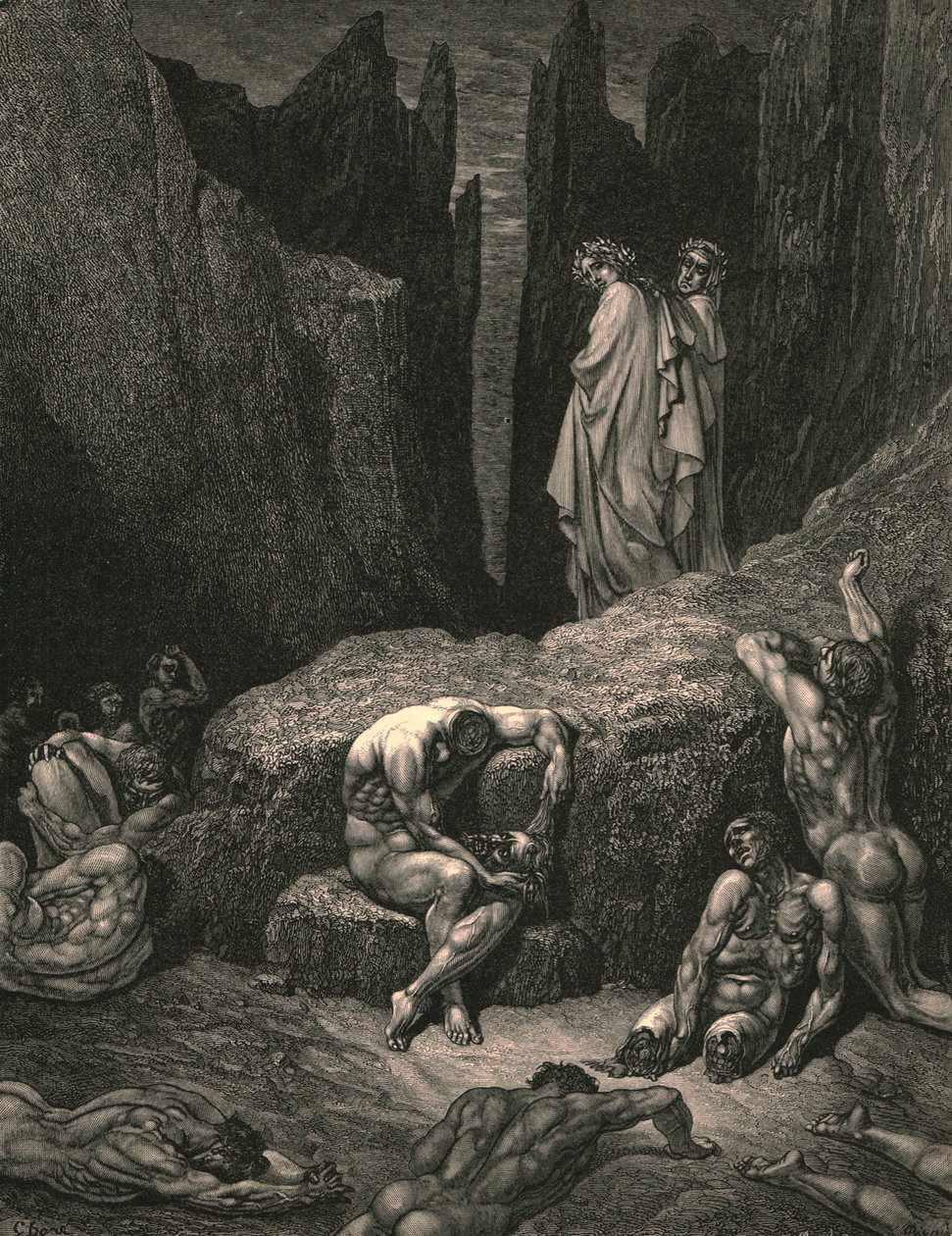 Bu nedenle, aşağıda, sakat ve sefil gölgeler arasında görüşünüzü sabitleyin, c1890. by Gustave Dore