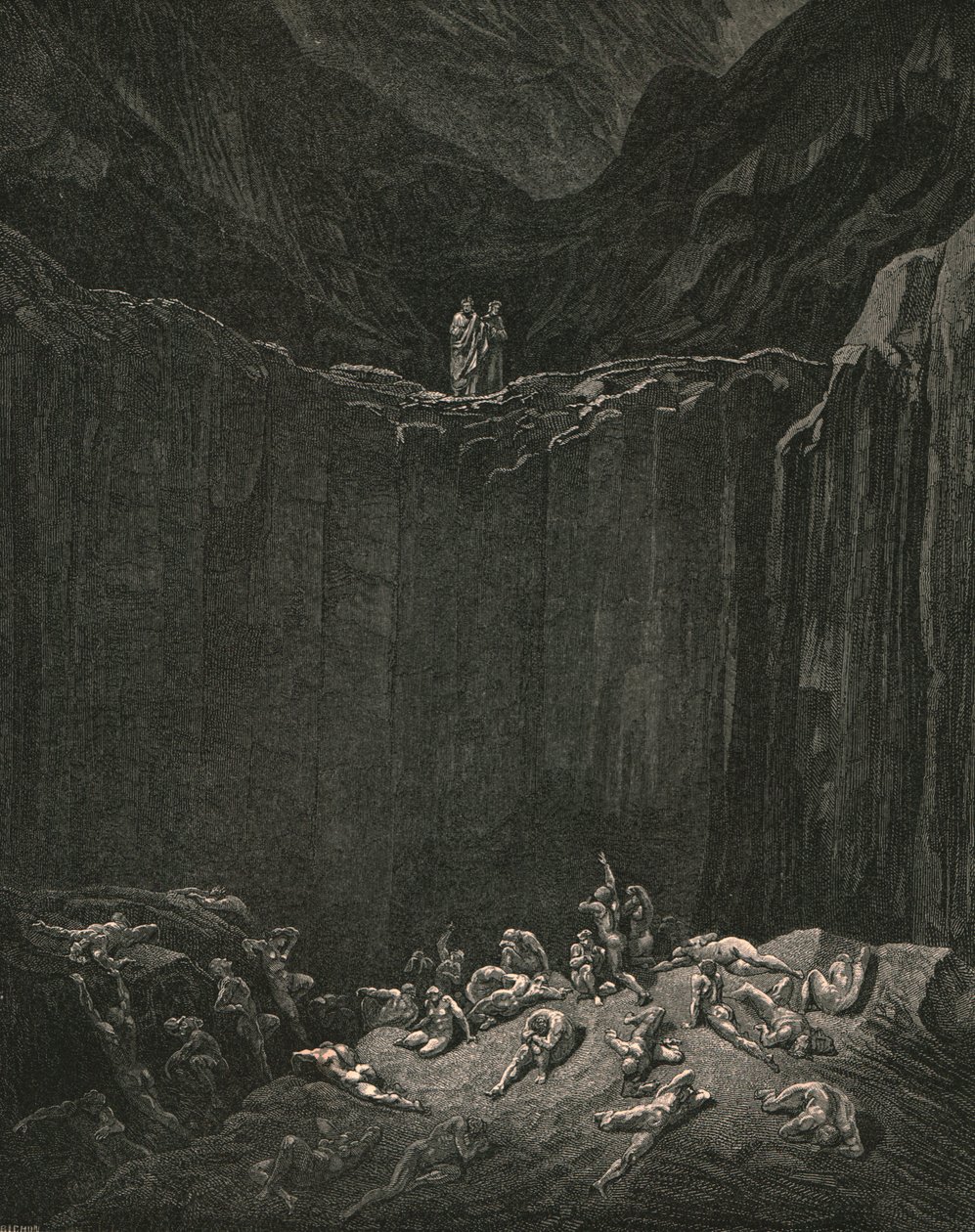 ...her şeyi araştıran Adalet, sahtekarları cezalandırmaya mahkum, c1890. by Gustave Dore