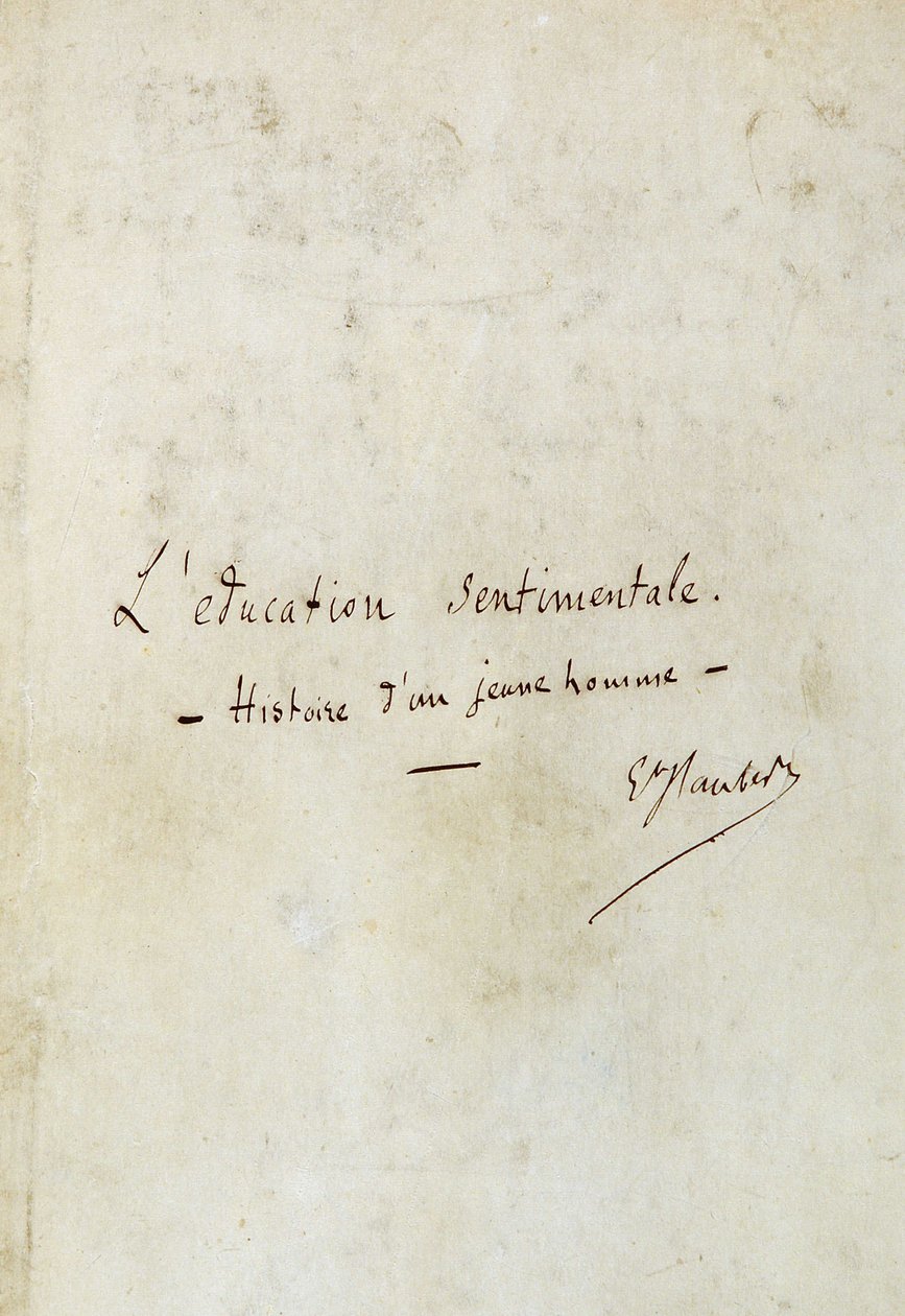 Duygusal eğitim (genç bir adamın hikayesi): Gustave Flaubert