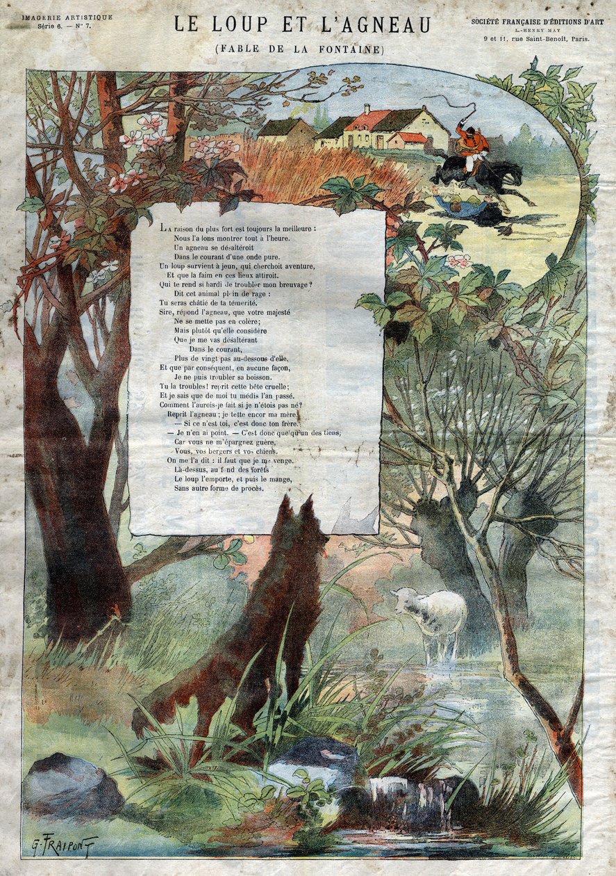Kurt ve Kuzu. Jean de La Fontaine