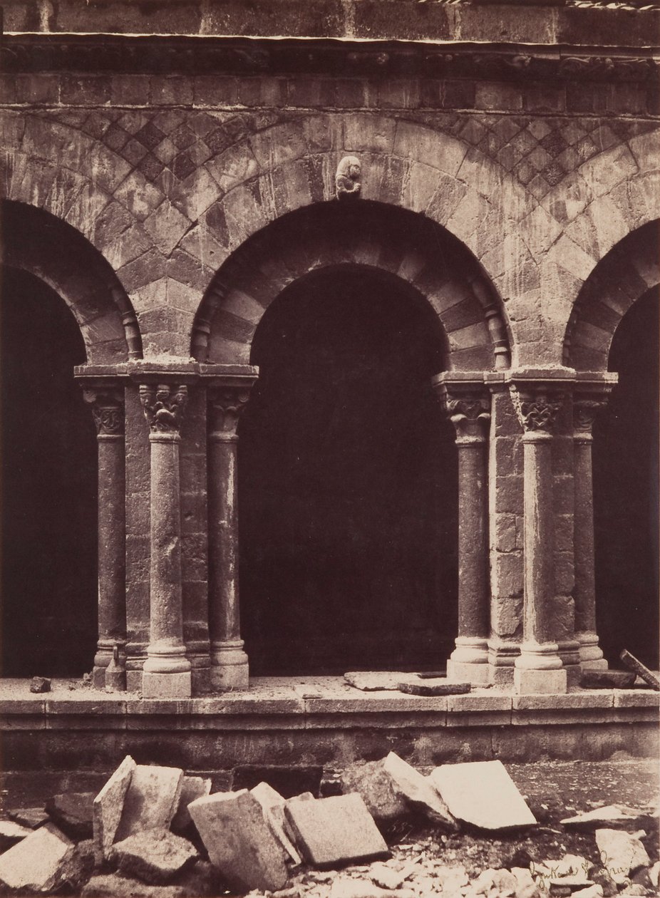 Notre-Dame Katedrali, Cloister Arcade Detayı, Le Puy by Gustave Le Gray