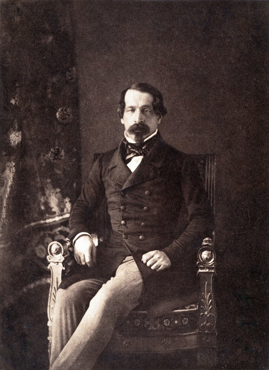 Louis Napolyon Bonapart (1808-1873) geleceğin imparatoru III. Napolyon, burada Fransız cumhuriyetinin 1. başkanı olarak, fotoğraf: Gustave Le Gray by Gustave Le Gray