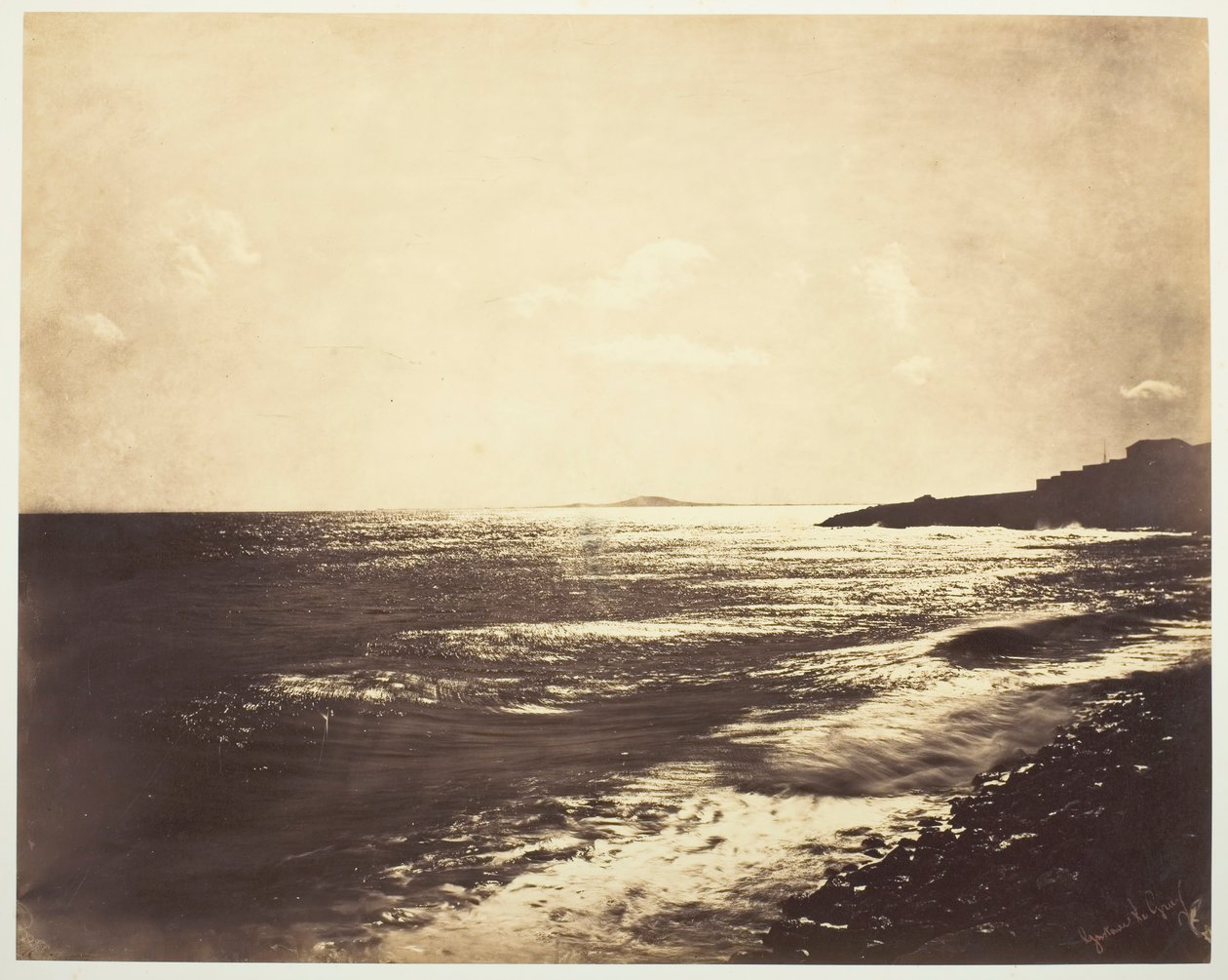 Agde Dağı ile Akdeniz, 1857. by Gustave Le Gray