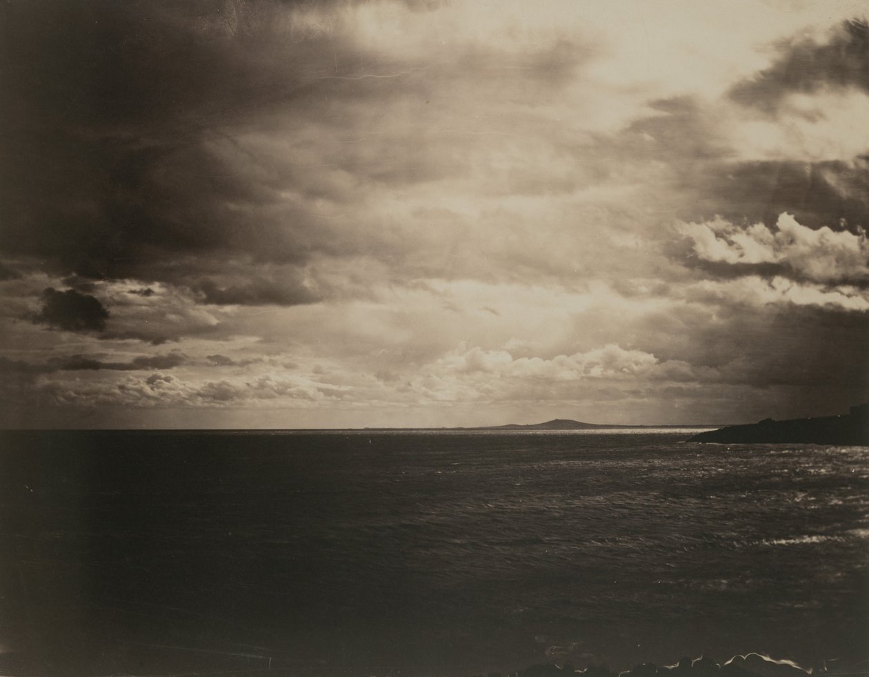 Agde Dağı ile Akdeniz, 1857. by Gustave Le Gray