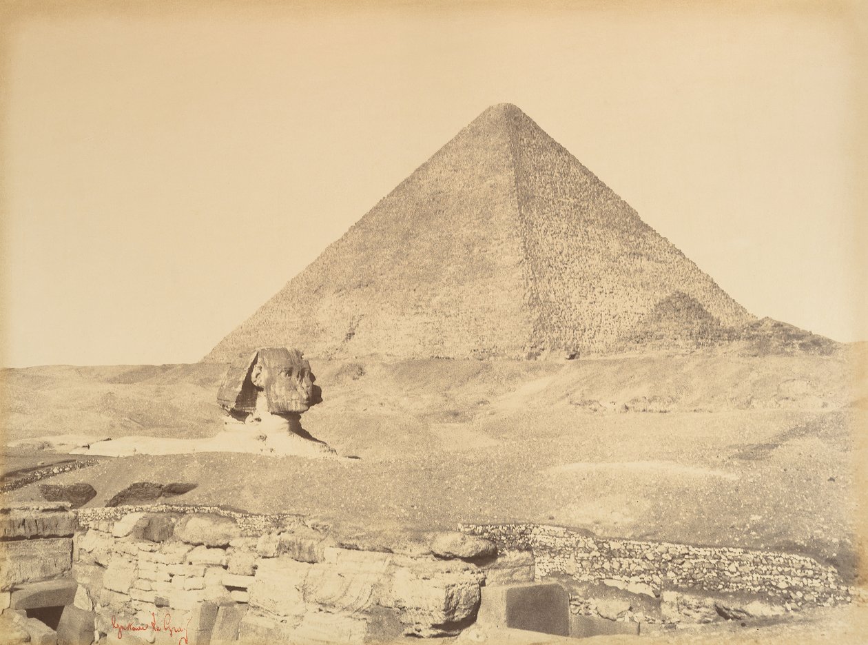 Giza Piramitleri, 1865-69. by Gustave Le Gray